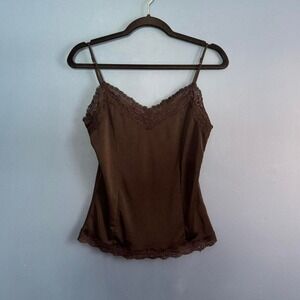 Y2K The Limited Cami 2005 Black Tank Top Coquette Preppy Camisole Lace Basic
